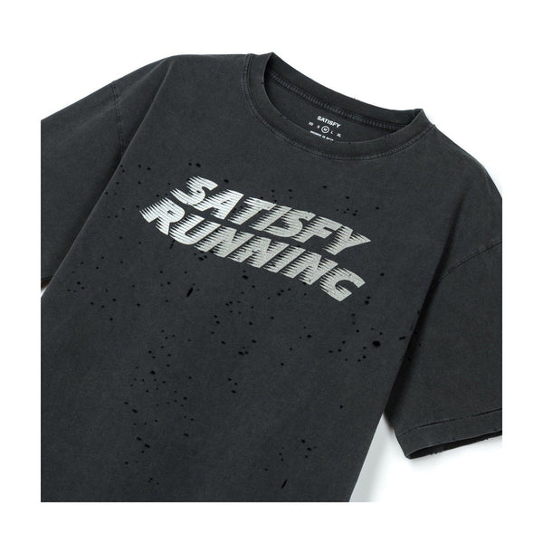 SATISFY MothTech T-Shirt(11006-00A45) - Aged Black Pochoir Satisfy