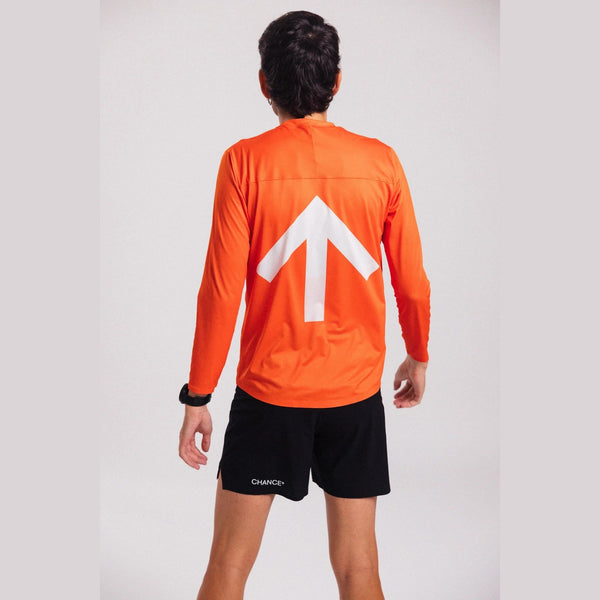 CHANCE AROW Lightweight LS Shirt V2 - Ordance Orange/White