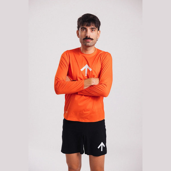 CHANCE AROW Lightweight LS Shirt V2 - Ordance Orange/White
