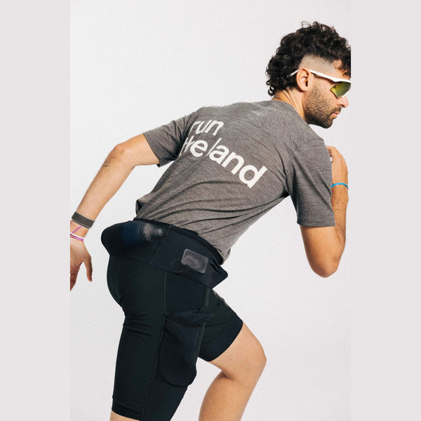CHANCE Performance Merino Tee - Slate Grey/White
