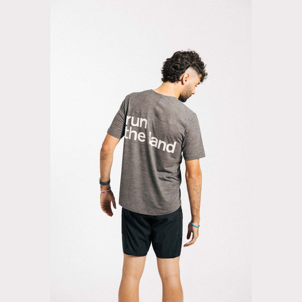 CHANCE Performance Merino Tee - Slate Grey/White