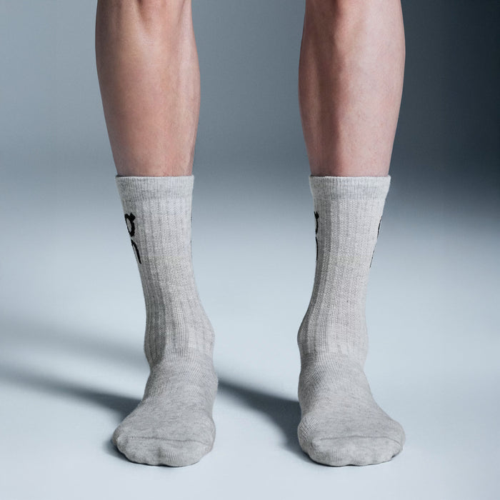 Logo Sock High 3P(2UF10311732) - Heather Gray