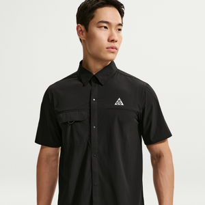 Nike AS M ACG AIREEZ BTN SS(IQ4919) - BLACK/SUMMIT WHITE