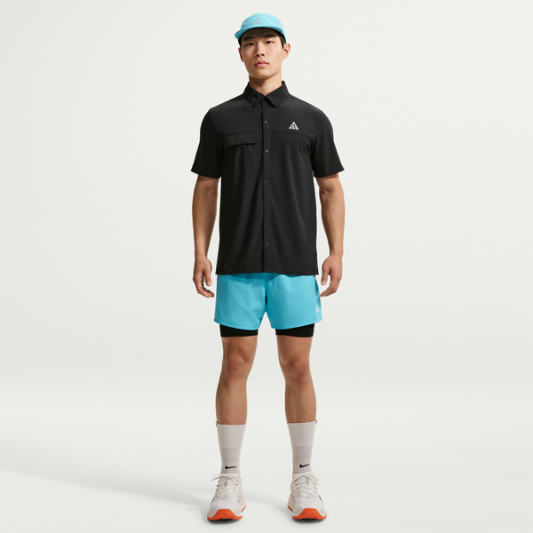 Nike AS M ACG AIREEZ BTN SS(IQ4919) - BLACK/SUMMIT WHITE
