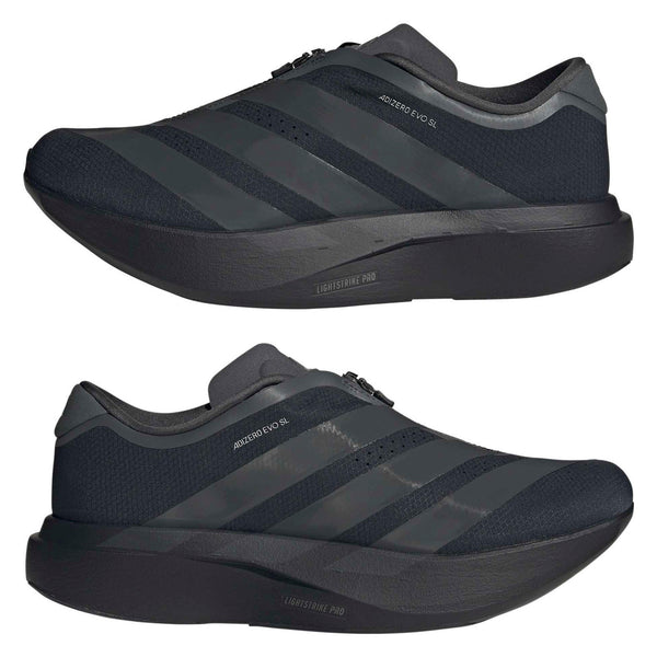 adidas adizero Evo SL ZIP-UP M(KH9620) - Core Black / Grey Six / Silver Metallic